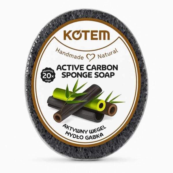 KOTEM kempinė su aktyviosios anglies muilu, 125 g